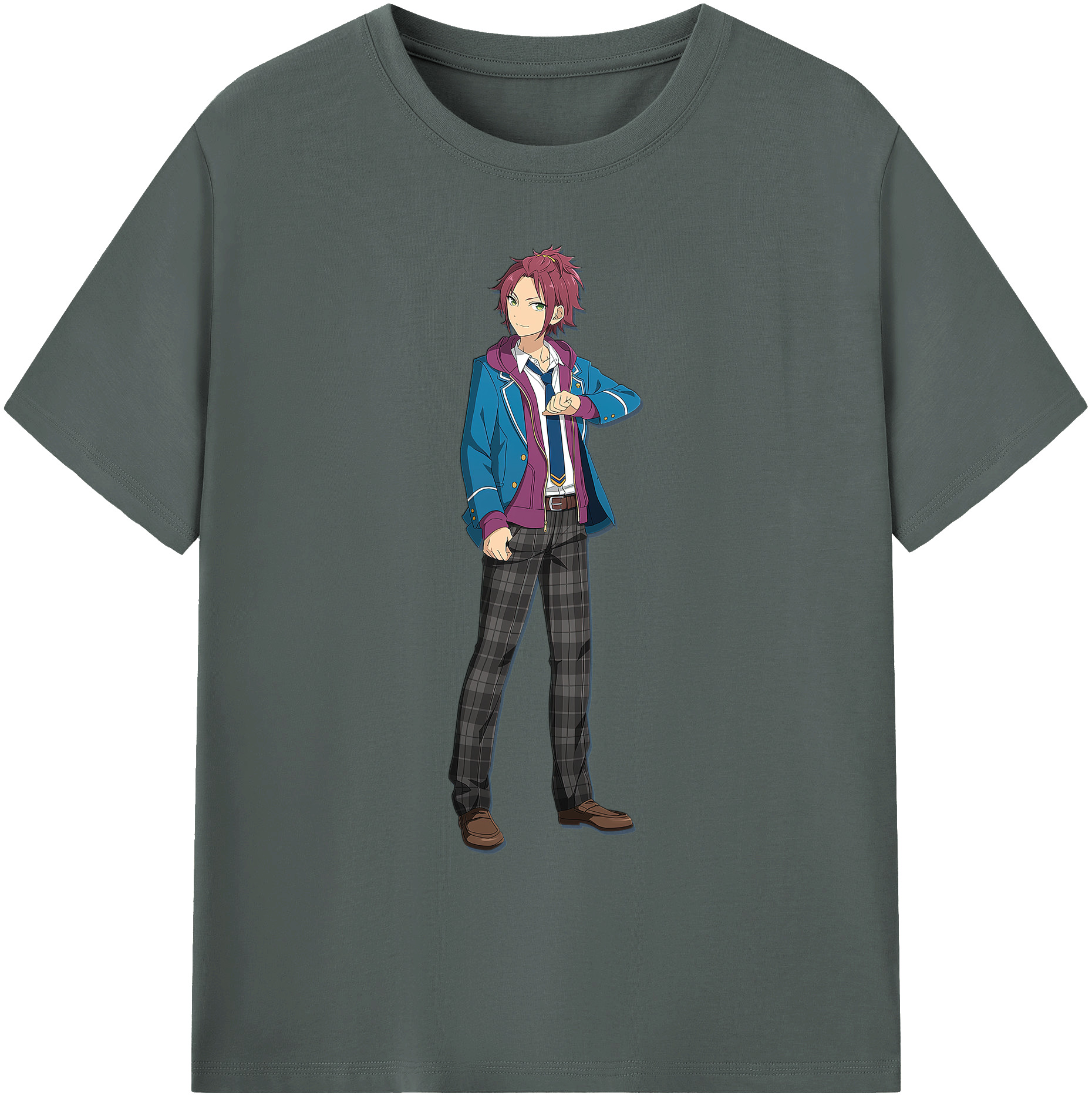 （画像用） あんさんぶるスターズ! Ensemble Stars 綿100％ メンズ半袖Tシャツ｜肌触りやわらか＆通気性